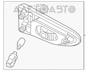 Фонарь внутренний крышка багажника правый Infiniti JX35 QX60 13-15 дорест