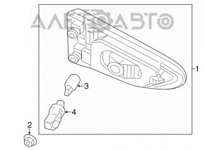 Фонарь внутренний крышка багажника правый Infiniti JX35 QX60 13-15 дорест