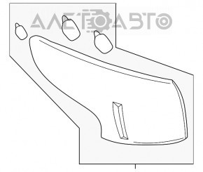 Lampa exterioară aripă dreapta Nissan QASHQAI 17-19 nouă, neoriginală.