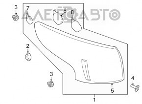 Lampa exterioară aripă dreapta Nissan QASHQAI 17-19 nouă, neoriginală.