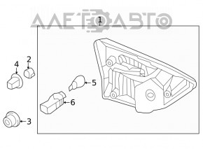 Lampa interioară pentru capacul portbagajului dreapta Nissan Pathfinder 13-16, nou, original