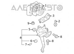 Suport ABS pentru Subaru Outback 20- 2.5