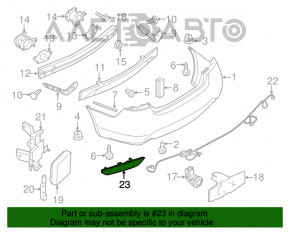 Reflector spate dreapta Nissan Pathfinder 13-20