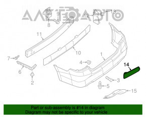 Reflector spate dreapta Nissan Sentra 13-19