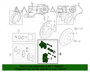 Suport spate stânga pentru Subaru Outback 10-14