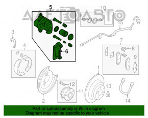 Suport spate stânga Subaru B9 Tribeca