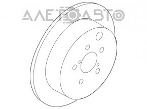 Placă de frână spate stânga Subaru Outback 10-14, 10 mm.