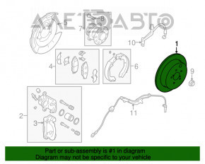 Placă de frână spate dreapta Subaru Forester 14-18 SJ 2.0 18 mm