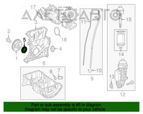 Capacul arborelui cotit Mercedes GLA 14-20 2.0