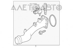 Conducta de derivatie pentru turbina stanga Mercedes GLA 14-19 2.0 cu senzor nou original OEM