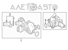 Помпа водяная Mercedes GLA 14-20