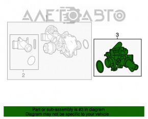 Corpul termostatului asamblat pentru Mercedes CLA 250 14-19