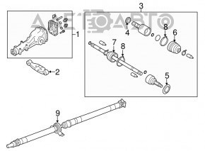 Задний дифференциал редуктор Subaru Forester 14-18 SJ 2.0 154к сорван болт