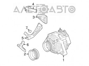 Generatorul Lexus RX350 04-06 este blocat.