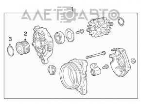 Generatorul Lexus NX200t NX300 15-21, pe benzină, pentru piese de schimb, curea