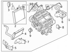 Радиатор отопителя печки Nissan Rogue 21 us built