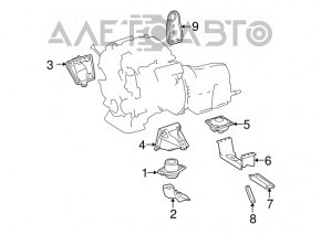 Suport motor dreapta pentru perna Mercedes X164 GL V8