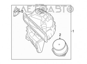 Corpul ventilatorului gol, partea dreaptă Nissan Altima 13-18