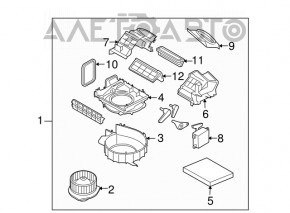 Motorul ventilatorului de încălzire Nissan Murano z51 09-14