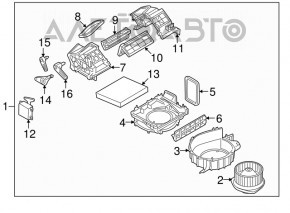 Мотор печки Infiniti G25 G35 G37 4d 06-14