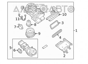 Motorul ventilatorului de încălzire centrală pentru Infiniti JX35 QX60 13-