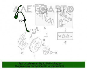 Senzor ABS față stânga Subaru B10 Tribeca nou OEM original