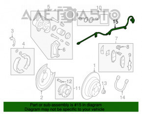 Senzorul ABS din spatele dreapta al Subaru B9 Tribeca