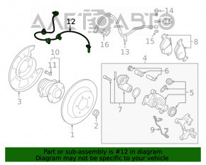 Senzorul ABS din spatele dreapta al Subaru Forester 19- SK