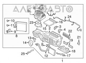 Actuator motor pentru acționarea sistemului de încălzire și aer condiționat pentru Nissan Altima 13-18.