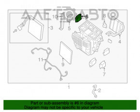 Actuator motor pentru acționarea ventilatorului de încălzire și aer condiționat pentru Nissan Pathfinder 13-20.