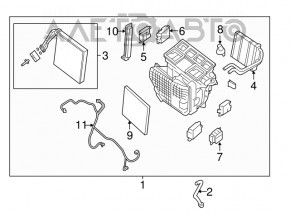 Actuator motor pentru acționarea ventilatorului de încălzire și aer condiționat pentru Nissan Pathfinder 13-20.