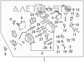 Motorul actuatorului pentru ventilatorul de încălzire al Infiniti G25 G35 G37 4d 06-14