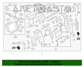 Actuator motor pentru acționarea încălzitorului și a aerului condiționat pentru Nissan Maxima A36 16-