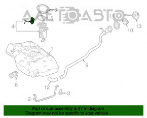 Senzorul de presiune a combustibilului pentru Infiniti QX30 17- pe conducta de alimentare.