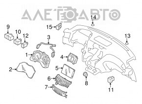 Monitorul de navigație al ecranului Infiniti JX35 QX60 13-15.