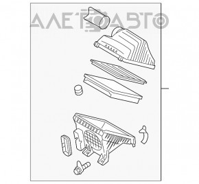 Corpul filtrului de aer Kia Optima 11-15 hibrid