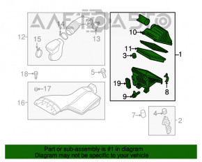 Corpul filtrului de aer Kia Optima 11-15 hibrid