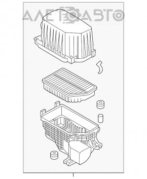 Корпус воздушного фильтра Kia Soul 14-16 OEM