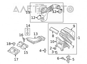 Корпус воздушного фильтра Kia Sorento 16-18 2.4