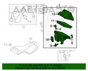 Corpul filtrului de aer Hyundai Sonata 11-15 2.0