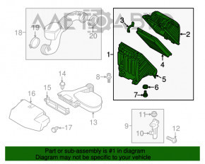 Corpul filtrului de aer Hyundai Santa FE Sport 13-18 2.0T