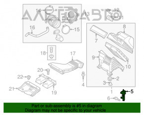 Крепление корпуса воздушного фильтра Hyundai Santa FE 19-20 2.4, 2.0 новый OEM KOR