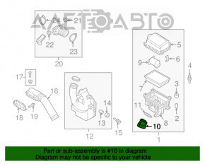 Conductă de aer către filtrul de colț Hyundai Elantra AD 17-20 1.4 1.6 2.0