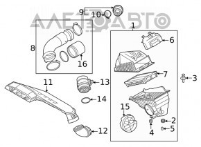 Conducta de aer pentru colectorul Hyundai Sonata 20- 2.5