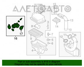 Conducta de aer pentru colectorul Kia Forte 4d 17-18 restilizat 2.0