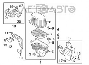 Conductă de aer către colectorul Kia Soul 14-19 1.6