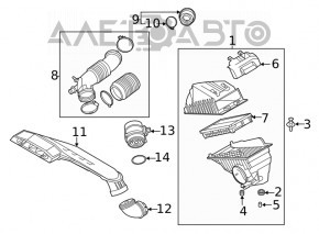 Contor de aer Hyundai Sonata 20- 1.6T, 2.5 cu carcasă