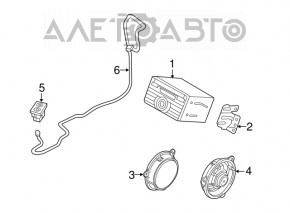 Radio-casetofon Nissan Sentra 13-19 fără monitor.