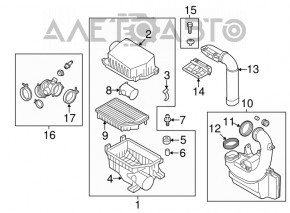 Grila de aer Kia Forte 4d 14-18 1.8, 2.0