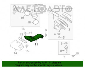 Conductă de aer către filtrul de aer pentru Hyundai Santa FE Sport 17-18